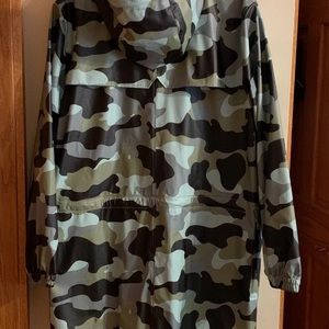 Rains AOP Camouflage Parka with fishtail back